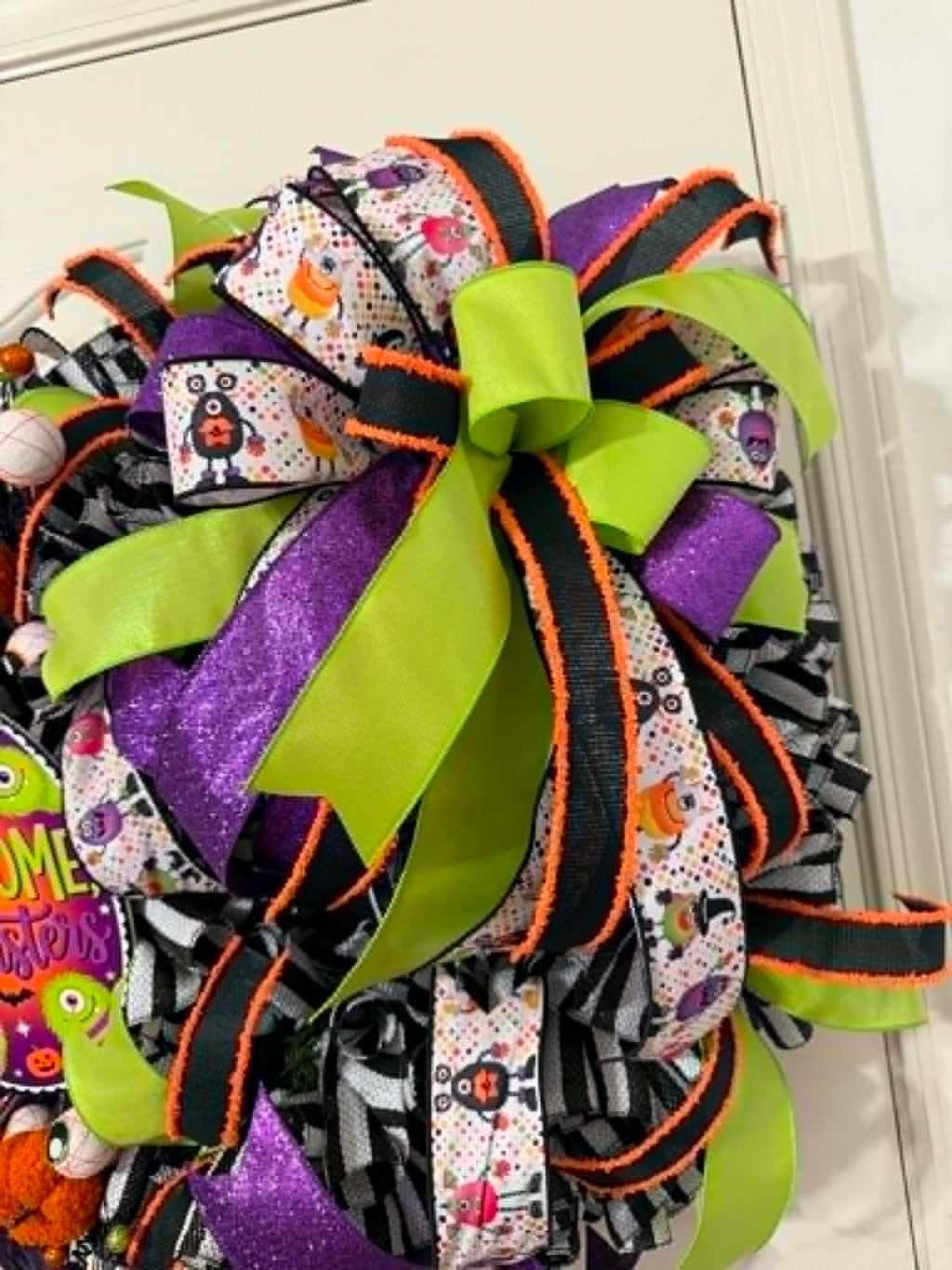 Welcome Monsters Halloween Wreath