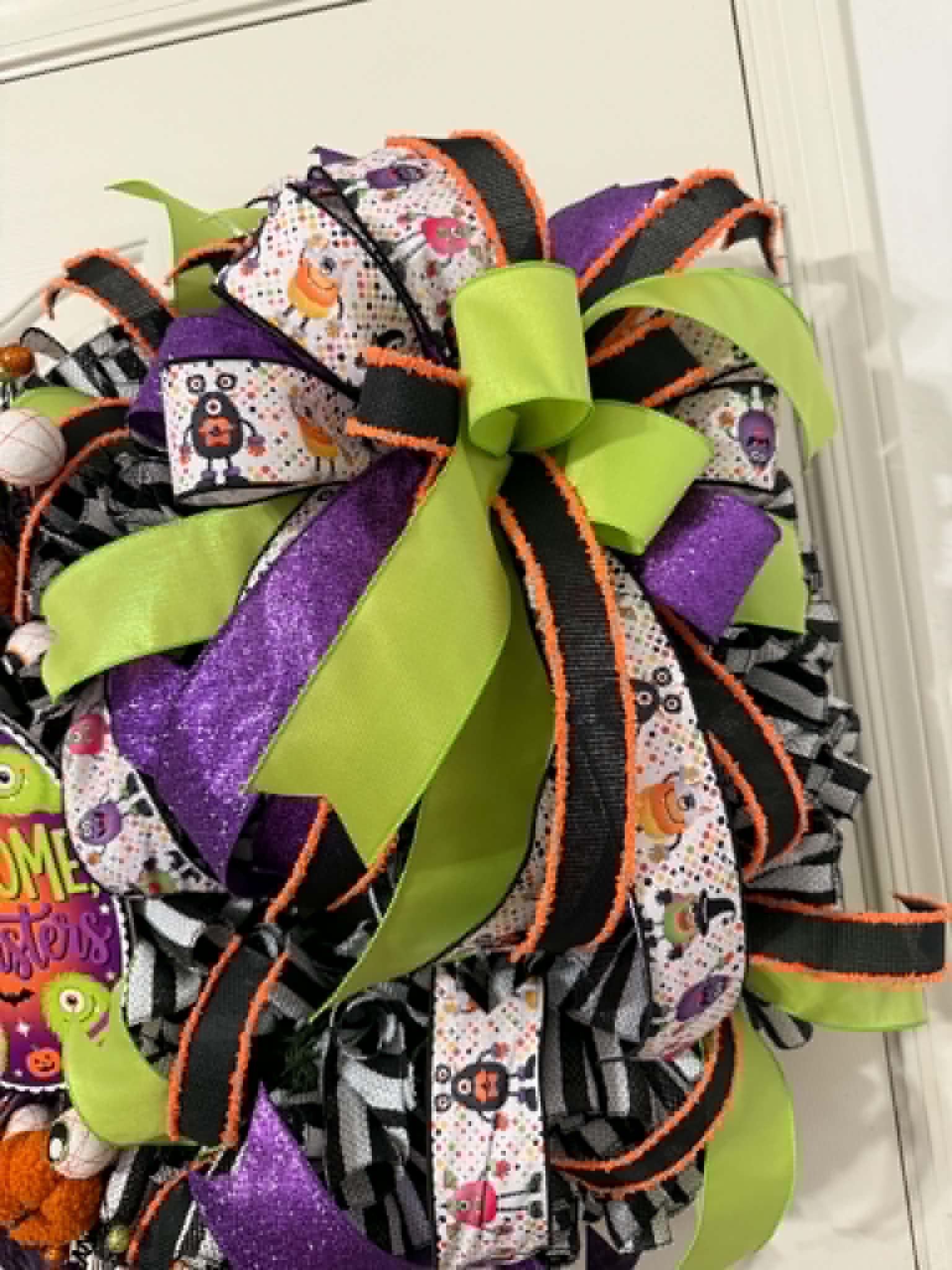 Welcome Monsters Halloween Wreath