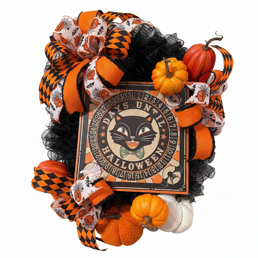 Halloween Wreath White Background