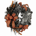 R.I.P. Skeleton Wreath - Zoomed White Background