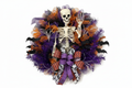 Skeleton Halloween Wreath — White Background