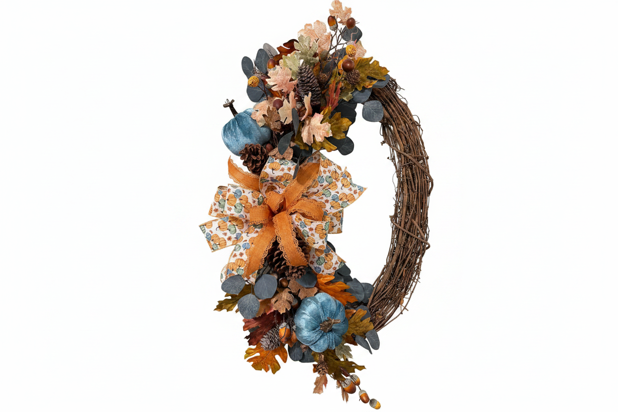White Background Wreath